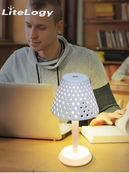 Lampe de bureau LED, lampe de table rechargeable USB sans fil