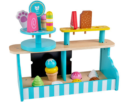 A plastic Peppa Pig toy play house standing on a table Stock Photo