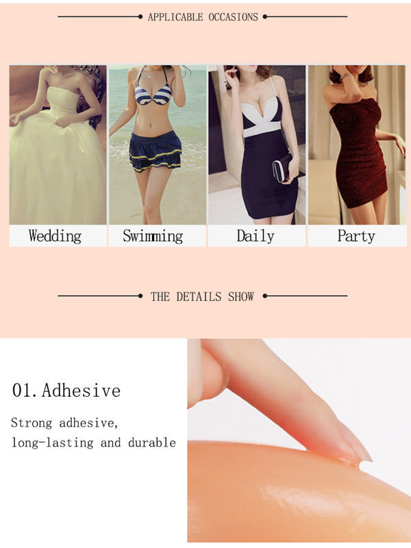 Soutien-gorge Invisible En Silicone – Sans Bretelles, Cache-tétons Réutilisable – Pour Robes Dos Nu, Mariage, Soirée – Taille M Et L