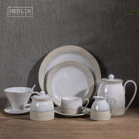 Juegos de vajilla personalizados para restaurante, decoración moderna europea para el hogar, juego de cena al por mayor de alta calidad