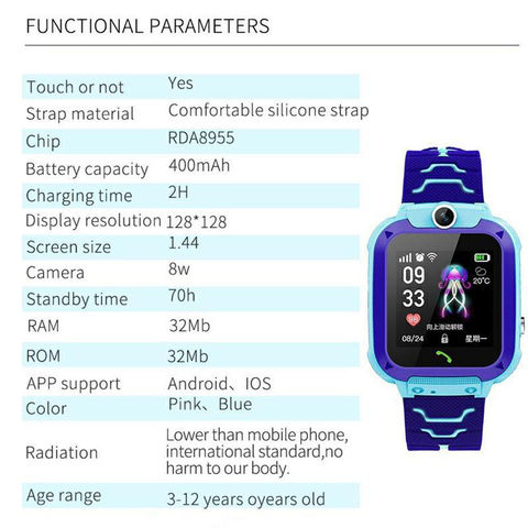 Fornitura Allingrosso Smart Watch Bambini Q12B Scheda Inserto Android 2G  Impermeabile Localizzatore GPS Remoto Telecamera Chiamata Braccialetto  Intelligente Anti Perso Bambini Da Brucefly, 12,29 €