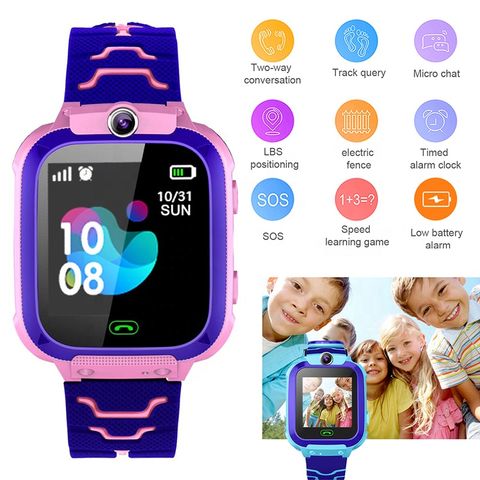 Smartwatch Criança, Relógio Smartwatch Infantil Inteligente, Relógio  Inteligente à Prova Dágua IP67 para Crianças com Câmera, Smartwatch GPS  Emergência SOS para iOS Android Rosa para Menina