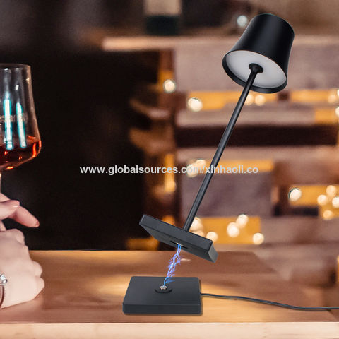 Lampe de table LED à intensité réglable tactile, style nordique Rechargeable  par USB, sans fil