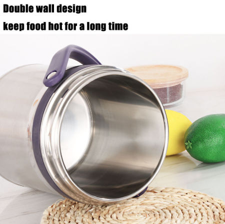 Buy Wholesale China Double Wall Insulated Metal Stainless Steel Vacuum Food  Warmer Lunch Box Thermos Food Flask & Thermos For Hot Food at USD 8.5