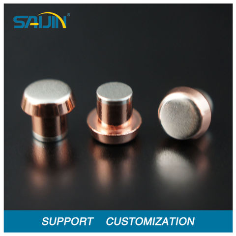 China Silver contact rivets trimetal contact rivets for sockets solid ...