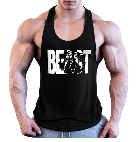 Men's Gym Tank Tops Athletic Sleeveless Vest Breathable Undershirt Antibacterial Deodorant Sports T Shirt 