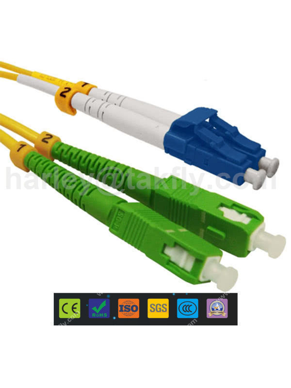 China Low Loss LC To SC Single-Mode UPC Duplex, 9/125 Fiber Patch Cable ...