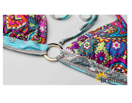 Women's Swimwear Back Knotted Ethnic Triangle and Bottom With Front Ring Detail Two Piece Bikini supplier