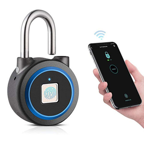 Buy Wholesale China Smart Home Biometric Fingerprint Padlock Backpack  Waterproof Smart Lock & Usb Bluetooth Padlock at USD 20