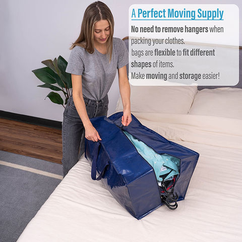 Heavy Duty Extra Large Storage Bag Moving Tote Zipper Backpack