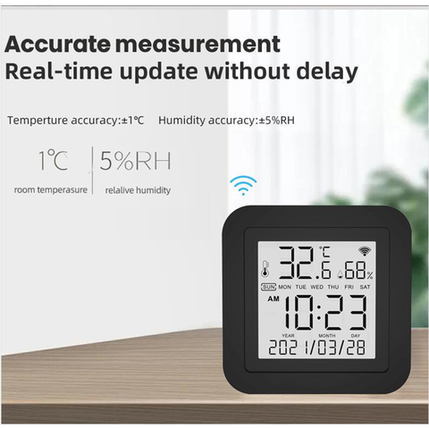 Tuya Smart Temperature Humidity Sensor WiFi Thermometer for Alexa Google Home, Size: 70