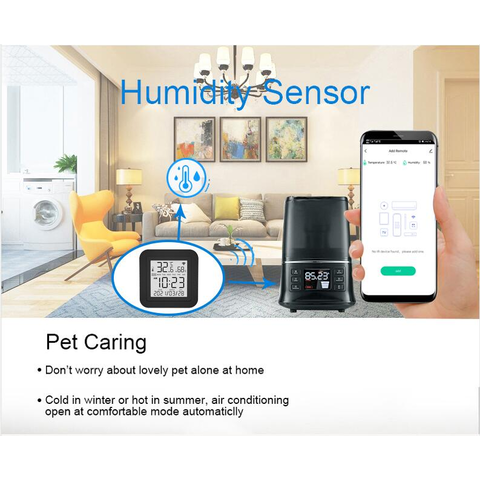 Temperature Humidity Sensor WiFi APP Remote Monitor for Smart Home Google  New