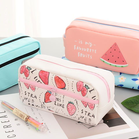 Kawaii Pencil case double-layer School case for girls Large