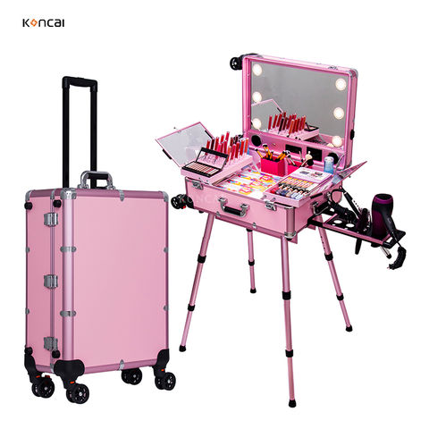 Portabale Aluminum Trolley Makeup Case with Tray - China Beauty