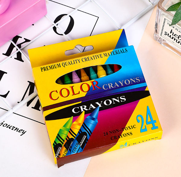 24 Count Box Of Crayons Art Crayons For Graffiti Assorted Colors