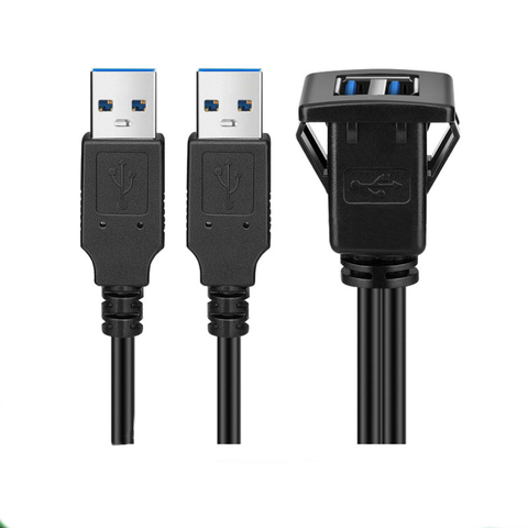 Rallonge USB 3.0 - 2m USB A mâle / USB A femelle Coloris noir