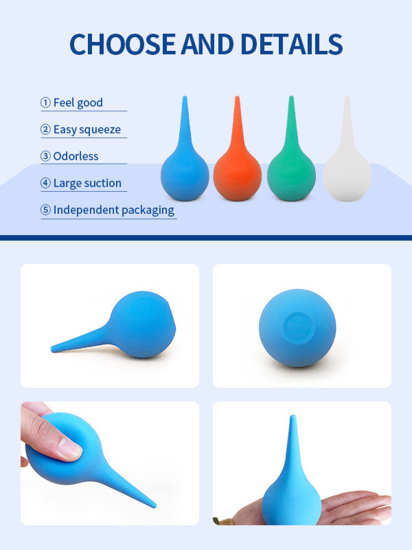 FULI Medical Rubber Soft Rubber Bulb Ear Tool Rubber Wash Ear Syringe