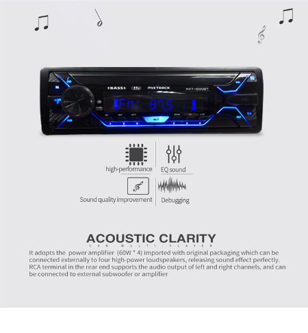 Compre 1 Solo Din Lcd Pantalla Estéreo De Coche Radio Coche Audio  Aux/tf/usb Fm Radio Estéreo Reproductor De Audio y Coche Mp3 de China por 7  USD