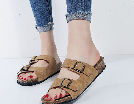 buckle flat sandals
