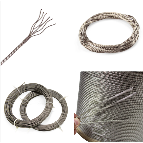 China Steel Wire Rope Wire Sling Multi Strand Wire Rope 1X7 1X19 7X7 ...