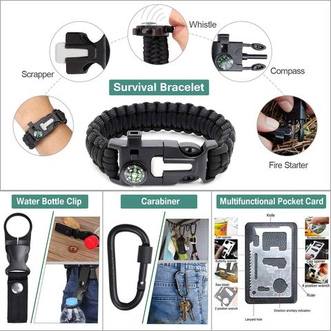 Survival Gear Kit, Emergency EDC Survival Tools 69 in 1 Sos Earthquake Aid  Equipment Fishing Hunting, Camping Hiking - China Survival Gear Kit
