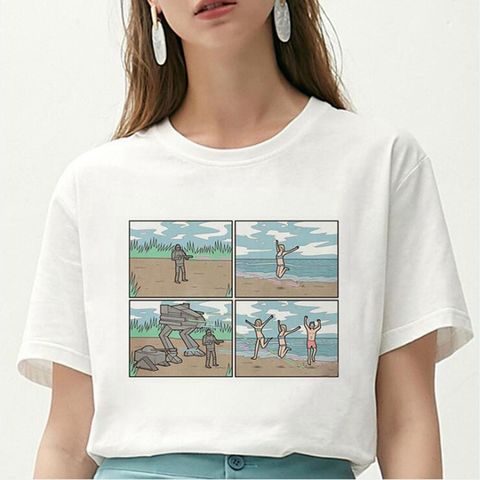 Casual fashion printed T-shirt – Wholesale Women's Clothing and