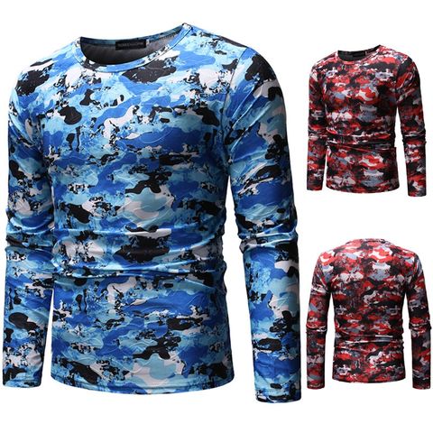 Light Blue Digital Camouflage Shirts Long Sleeved - Sublimated Long Sleeved  Shirt