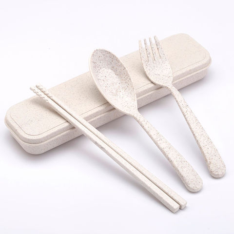 China Wheat Straw Lunch Box, Cutlery Sets factory and manufacturers