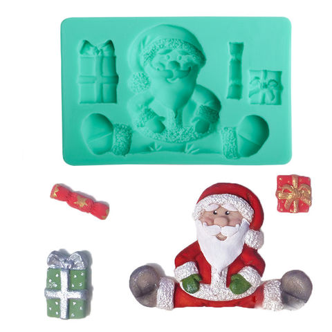 6 Piece Set of Christmas Silicone Molds Candy Baking & More -Celebrate It-  SANTA