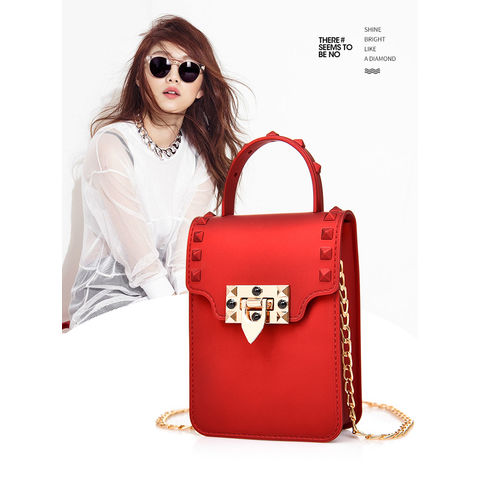 Female Fashion Ringer Silicone Jelly Bag Popular Crossbody Bag