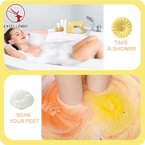 Bombas De Baño, 6 Piezas Sales De Baño Relajantes De Spa, Bombas