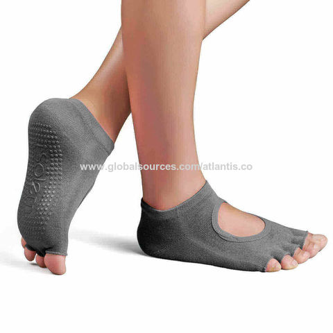 Non Slip Yoga Socks with Grip Toeless Anti-Skid Pilates Barre