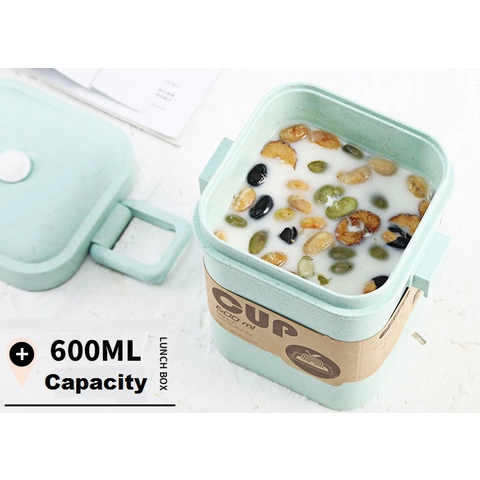 600ml Soup Container Leak-proof Portable Food Grade Insulated Soup