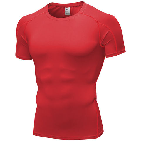 Camiseta compressão masculina, blusa de manga longa com gola alta, roupa  esportiva de secagem rápida, com elasticidade, estrutura apertada, academia  - AliExpress