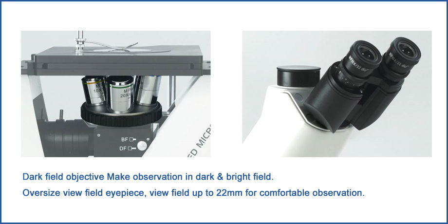 China Microscope headband Trinocular Inverted metallurgical microscope ...