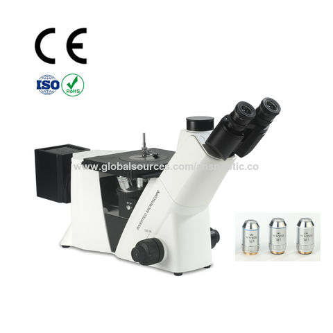China Microscope headband Trinocular Inverted metallurgical microscope ...