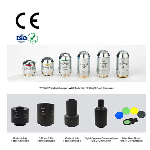 China Microscope headband Trinocular Inverted metallurgical microscope ...