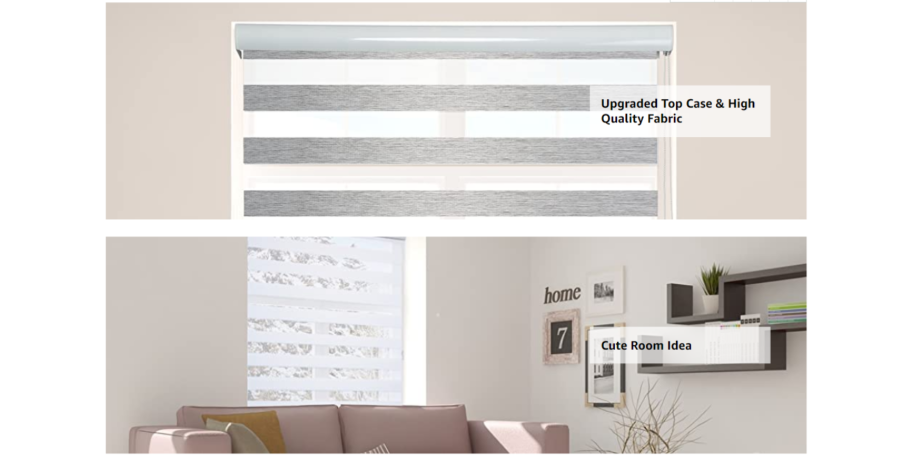 Blinds for Windows Dual Layer Zebra Roller Shades supplier