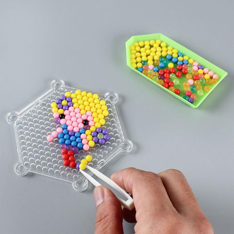 Buy Wholesale China Educational Toy Colorful Water Spray Fuse Beads With  Tweezers Peg Mat Aqua Perler Sticky Beads & Fuse Beads at USD 3.98