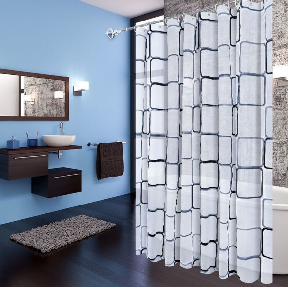 Peva Bathroom Shower Curtain, Shower Curtains Over Doors And Windows