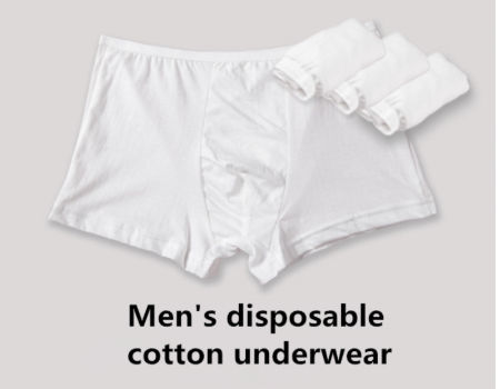 Men's Disposable Cotton Boxer Briefs Individually Packed Sterile