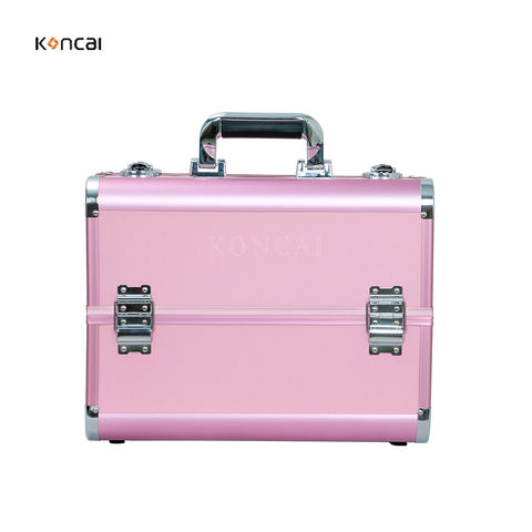Buy Wholesale China Aluminum Makeup Suitcase Nail Polish Storage Hard Box  Cosmetic Travel Vanity Case Makeup Case & Vanity Makeup Case at USD 17.9