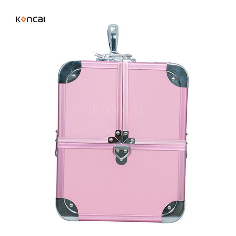 Buy Wholesale China Aluminum Makeup Suitcase Nail Polish Storage Hard Box  Cosmetic Travel Vanity Case Makeup Case & Vanity Makeup Case at USD 17.9