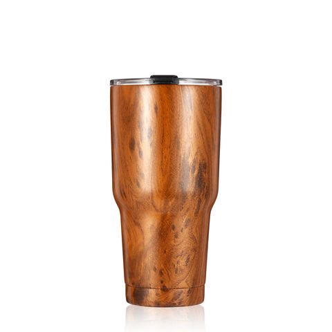 Buy Wholesale China Wood Grain Stainless Steel Cup 20oz 30oz Wine