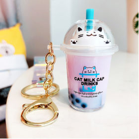 Boba Tea Cup Keychain Pouch