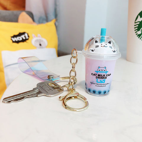 Boba Tea Cup Keychain Pouch