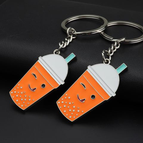 Buy Wholesale China Cartoon Cute Cat Keychain Milk Tea Cup Liquid Keychain  Boba Keychain Quicksand Sequin Key Ring & Boba Keychain at USD 0.21