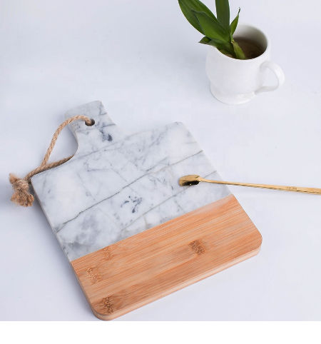 China High Quality Marble Round Stone Cheese Chopping Board