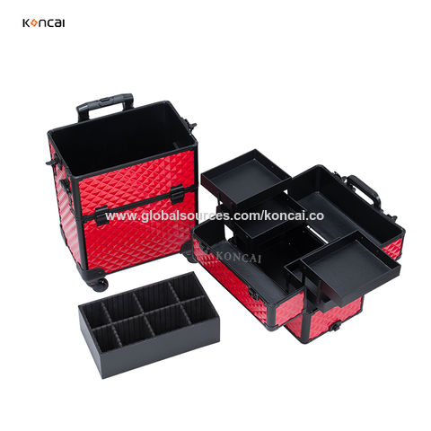 Buy Wholesale China Aluminum Makeup Suitcase Nail Polish Storage Hard Box  Cosmetic Travel Vanity Case Makeup Case & Vanity Makeup Case at USD 17.9