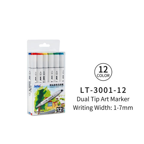 12/24 Colors Double Line Outline Art Pen Marker Pen Diy Graffiti